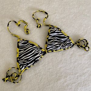 Reversible Bikini Top Zebra/Leopard Print